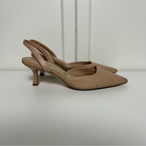 Aldo gavedessi pointed beige Elegant Tan Slingback Heels